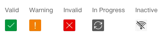 Darstellung eines Status mit Icon