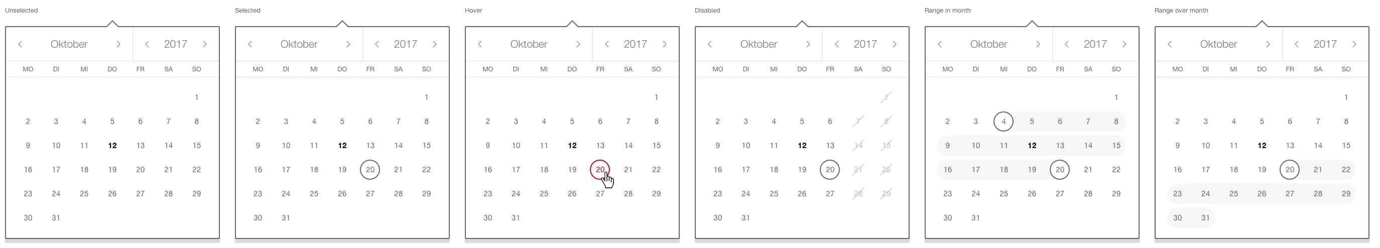 Image of a calendar layer