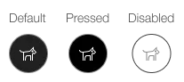 Darstellung des Tertiary Buttons mit Icon