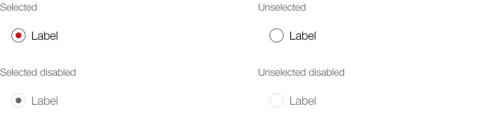 Image of a radiobutton-item in a box, default