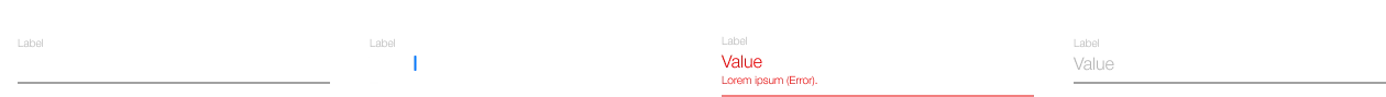 Darstellung des Text-input Feldes in einer Liste mit Label ohne Icons