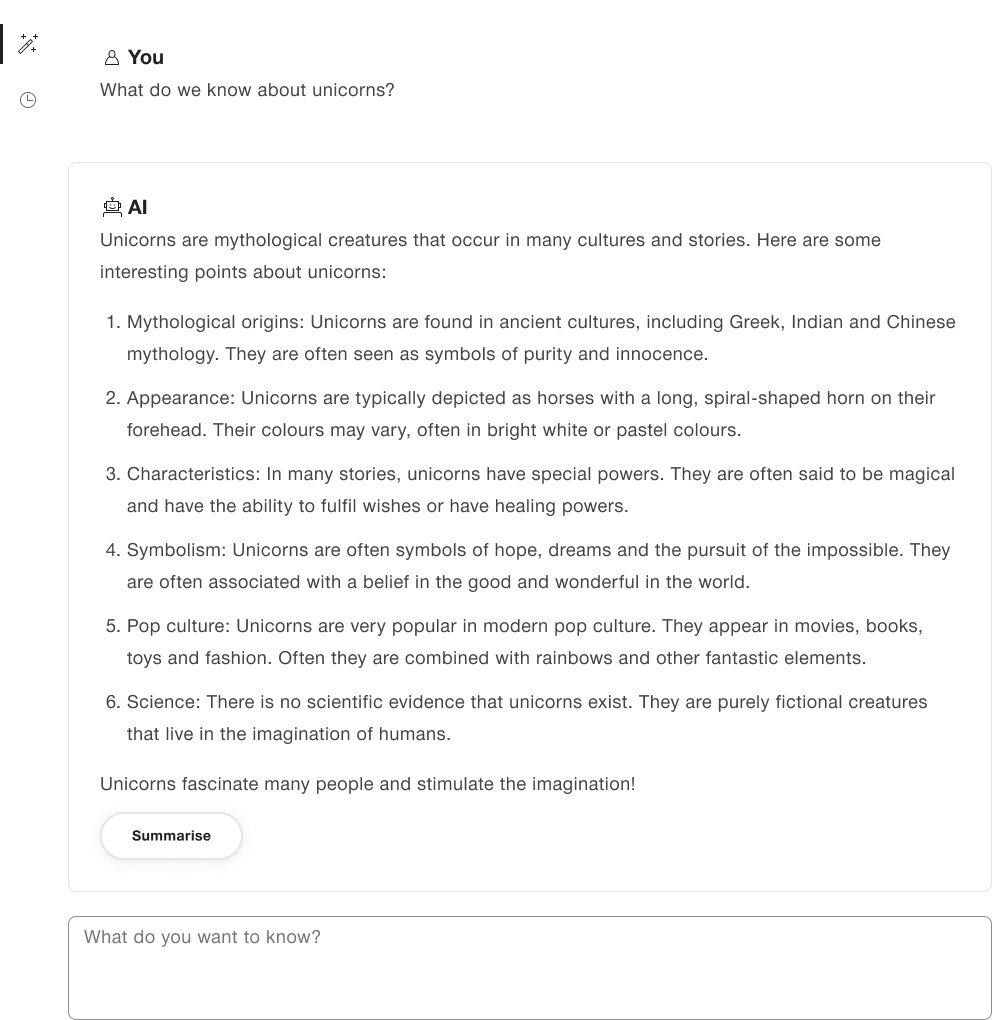 Example for a collapsed history 