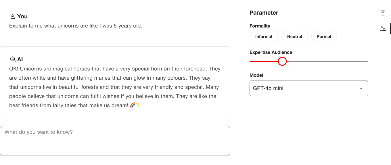 Example for parameter