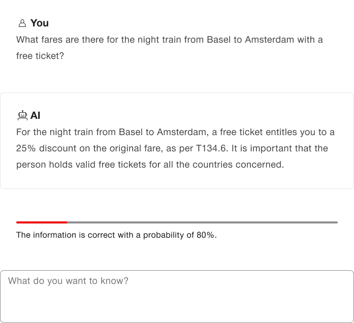 Example of reliability mapping