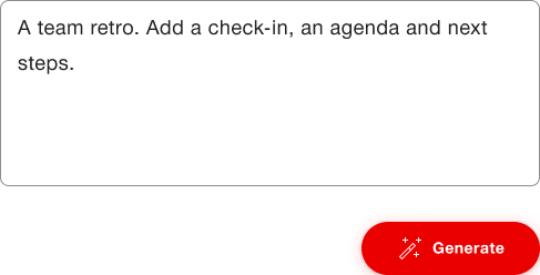 Example for a filled template