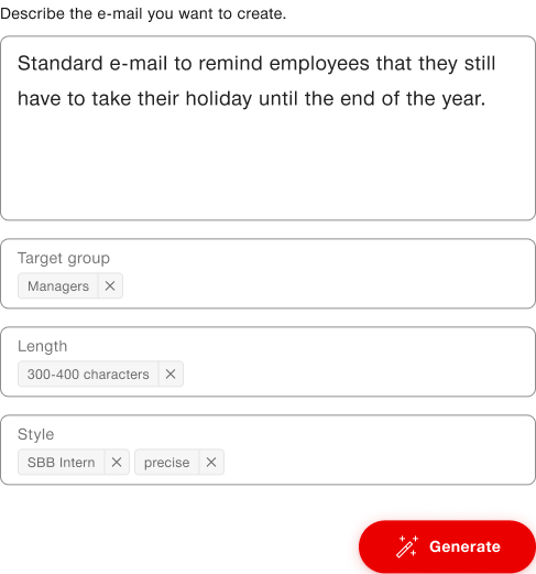 Example for a template with form