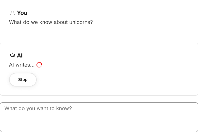 Example for a working system