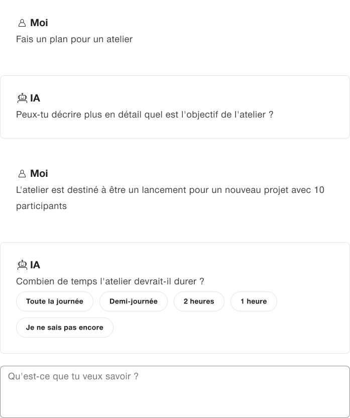 Exemple pour questions à l'utilisateur