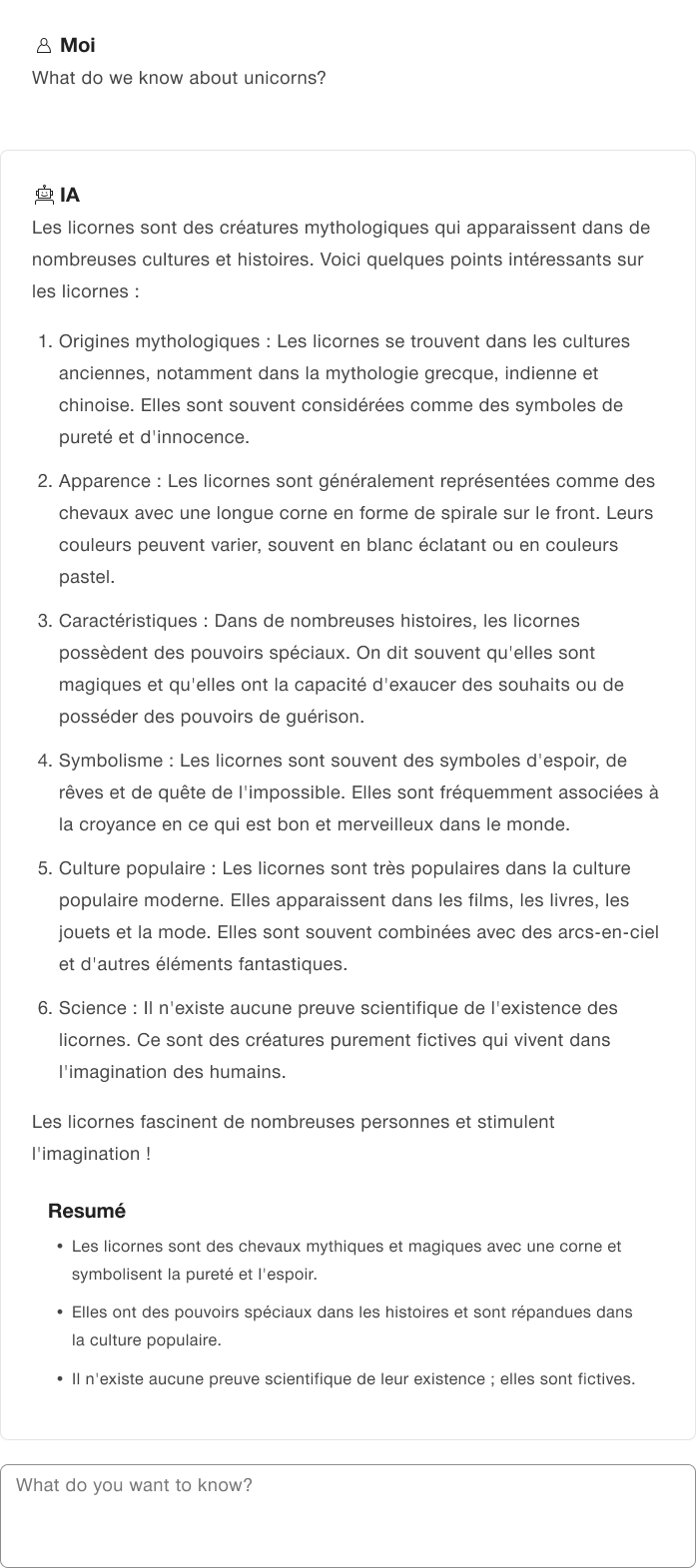 Exemple pour une résumé sur demande