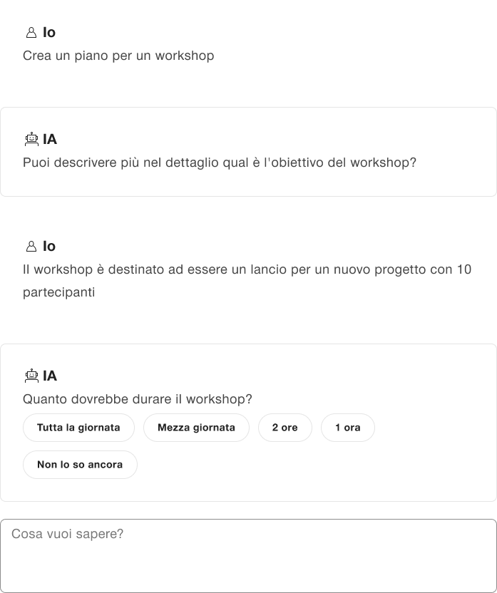 Esempio per domande all'utente