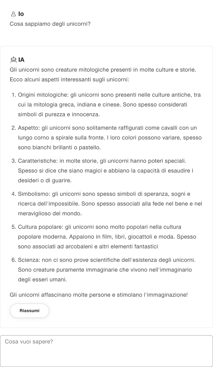 Esempio per un riassunto