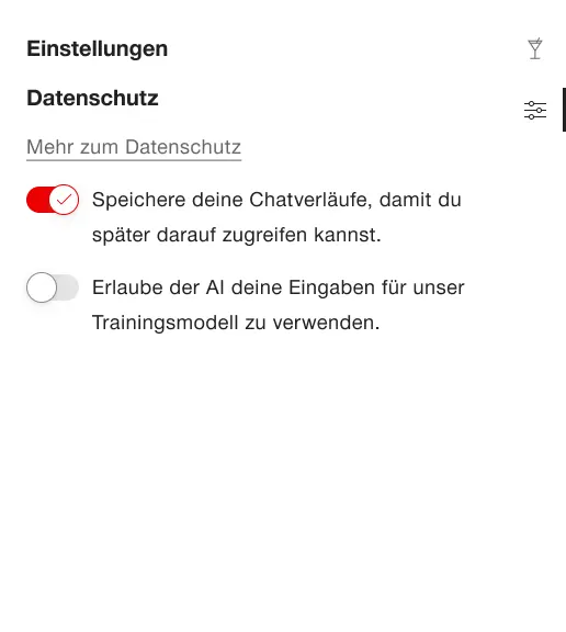 Beispiel für Datenschutz