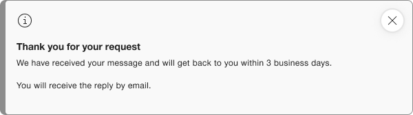 Example for a Message within a notification