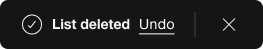 Example for a notification within a toast