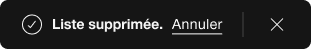 Exemple pour une notification au moyen de Toast