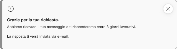 Esempio per un errore in una notifica