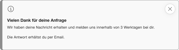 Beispiel für eine Benachrichtigung innerhalb einer Notification